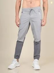 HRX by Hrithik Roshan Men Colorblock Grey Track Pants