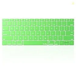 Kuzy R7 12-inch Silicone Keyboard Skin Cover for MacBook (Neon Green)