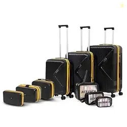 ACEPACK - Brampton - Family Set of 9 Pcs - Set of 3 Suitcase (S+M+L) +