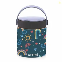 ATTRO Happy Go Vacuum Insulated ISI Certified Stainless Steel Soup Jar