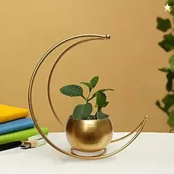 CraftVatika Geometric Metal Flower Vase Diwali Gift Items for Home Dec