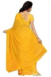 RANI SAAHIBA Women's Chiffon Saree without Blouse Piece