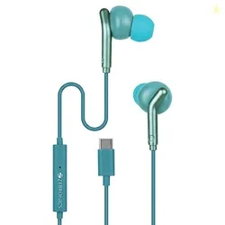 Zebronics Type-C Wired Earphones in-Line MIC, Deep Bass, 1.2m Cable, 1