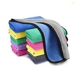 KINGSWAY Microfiber Cleaning Cloth for Car & Bike 10 Pcs 800 GSM, 40x4