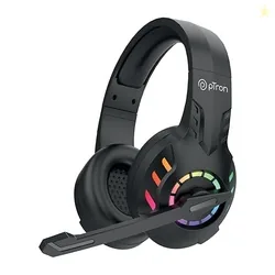 pTron Studio Sports Wireless BT Gaming Over-Ear Headphones 30MS Low-La