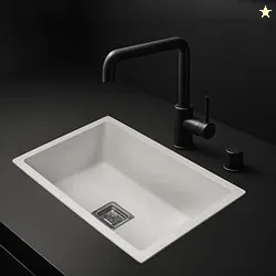 Benelave by Hindware BLACP91003 Quartz Sink 24x18 for Kitchen | Single