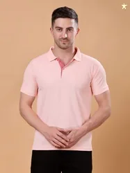 Moda Rapido Men Solid Polo Collar T-shirt