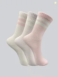 TRAZO Women Pack Of 3 Calf Length Socks