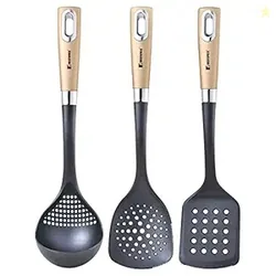 Bergner Centro 3 Pcs Nylon Kitchen Tool Set 1 Slotted Turner, 1 Ladle