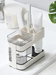 Wolpin Toothbrush Holder Plastic Stand (5.5 x 7.5 x 12 CM) | Bathroom