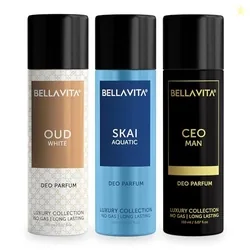 Bella Vita Luxury Woody Body Parfum Deo Spray Combo Pack Of 3 X 150 Ml