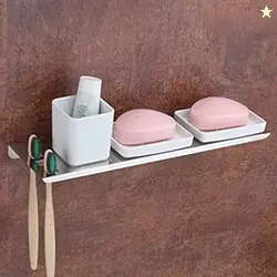 Plantex Stainless Steel with ABS Material Double Soap Dish/Stand with