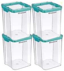 Floraware Food Safe Modular Plastic Square Airtight Containers, Stacka