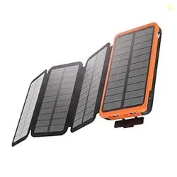 TrustBasket 20000mAh Solar Power Bank 4 Solar Panels, 2 USB & 1 Type C