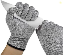 VAVSU Cut Resistant Gloves Level 5 Protection Food Grade Cutting ...mo