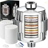 Shower Filter, 20 Stage Shower Head Filter for Hard Water with 2 Cartridges, High Output Shower Water Filter to Remove Chlorine, Fluoride and Other Im