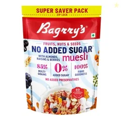 Bagrrys No Added Sugar Muesli with Fruits, Nuts & Seeds  700g | High F