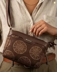 ENSAC Women Printed Sling Bag with Adjustable Strap