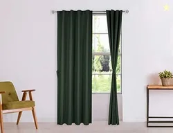 Amazon Brand - Solimo 100% Solid Cotton Long Door Semi Sheer Curtains