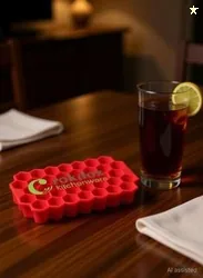 Triffy Multicolor Silicone Ice Cube Tray (Pack of3)