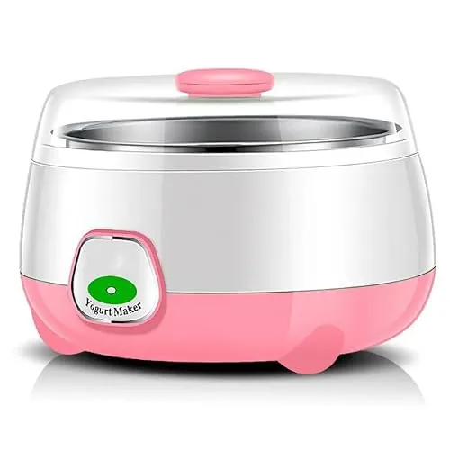 Automatic Homemade Curd Maker 1 L with Stainless Steel Inner Pot, Electric Yogurt Preparation Machine with Smart One Touch Operation, Temperature Control System and Auto Shut Off Function