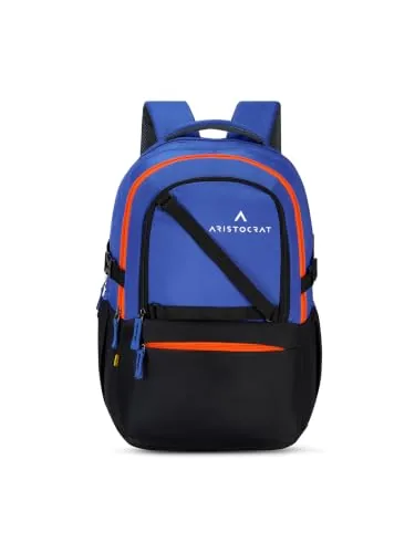 Aristocrat Hype 33L Laptop Backpack (Upto 17"), 2 Compartments, Blue