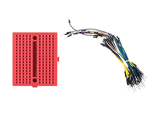 INVENTO 1pcs 170 tie-points Bread Board + 65Pcs Male to Male Solderless Flexible Jumper Cable Wires