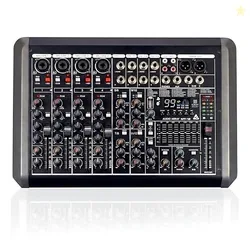 MT-12 12 Analog+2 Digital Ch (L+R) Hybrid Analog+USB Mixer, Extra Sub Out+Fq Selector 48kHz DSP, 4XLR & 8 TRS In, 3-Band EQ, +48V, 24dBu XLR Out, Grap