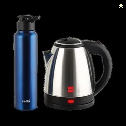 cello Quick Boil Lifestyle Kettle 1.5 L + Sippa 1000 ML Stainless...more