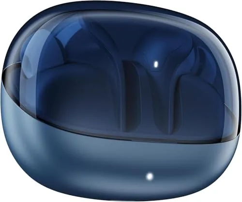 boAt Airdopes 311 Pro, 50H Battery, Fast Charge,ENx Tech, Transparent LID, Low Latency,Stream Ad Free Music via App Support, Bluetooth Earbuds, TWS Ear Buds Wireless Earphones with mic (Dusk Blue)