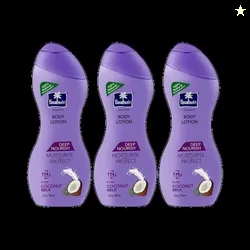 Parachute Advansed Deep Nourish Body Lotion, With Pure Coconut Milk, 72h Moisturization 250ml x 3 (750 ml)