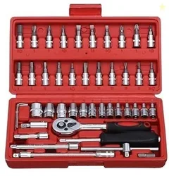 Flipkart SmartBuy Socket Tool Set 46 in 1 Bit Socket Wrench Tool ...more
