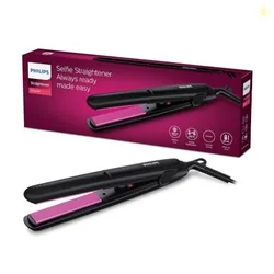 Philips India's No.1 Hair Styling Brand Selfie Hair Straightener Minimized Heat Damage,SilkPro Care, Ceramic Plates,Smooth Shiny Straight Hair, 210C Temp, Salon like Result | For Indian Hair, HP8302
