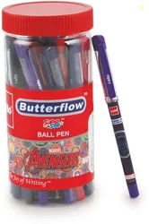 Cello Butterflow Avengers Ball Pen (Pack of 25, Ink Color - Blue)