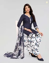 ANIRAV Unstitched Crepe Kurta & Palazzo Material Printed