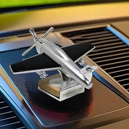 YOURKARTS.COM Solar Powered Car Perfume Airplane Car Perfume with Rotating Propeller | Dashboard Air Freshener | Long-Lasting Aromatherapy Diffuser | Aircraft Design