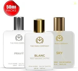 THE MAN COMPANY Blanc, Sky and Pravy Perfume for Men 3 x 50ml | L...more