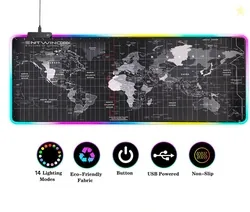 ENTWINO RGB Gaming Mouse Pad, Keyboard Pad, 14 Lighting Mode, Lap...more