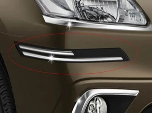 Delhi Traderss Rubber with Chrome Car Bumper Protector Guard Molding - Hyundai I10 Type-1