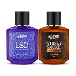 Beardo Whiskey Smoke Bourbon & LSD Perfume For Men (50Ml X Pack Of 2) | Concentrated Sprays - Long Lasting Fragrance | Long Lasting Perfume for Men |