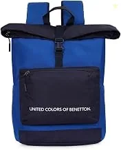 United Colors of Benetton Grand Slam 30L Roll-Top Backpack, Fits 14-inch Laptop, Secure Buckle Closure, for Travel & Gym, with 1-Year Warranty