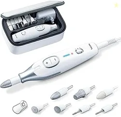 Beurer MP 42 German EngineeringI Manicure Pedicure Kit for women I German Engineering I Electric Nail File with 7 Sapphire & Felt Attachments I For fi