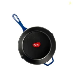 Imperi Cast Iron Fry Pan/Skillet, Free Silicone Grip, Pre-Seasoned,100% Healthy & Toxin-Free, Naturally Nonstick Frying Pan, Makes Food Tastier, Stron
