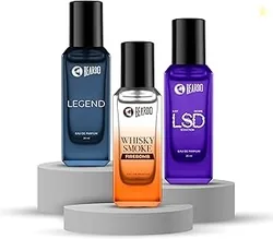 Beardo The Legendary Flame Trio- LSD,Legend & Whisky Smoke Firebomb Perfume for Men (20ml x 3) | Long Lasting Fragrance | Long Lasting Perfume for Men