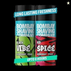 BOMBAY SHAVING COMPANY Red Spice & Black Vibe 150ml x 2 Combo Deo...more