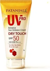 UV Pro Advance Sun Defence Cream SPF 50 PA+++50g, Dry Touch, Non-Oily, Non-Sticky Sunscreen for All Skin Types, Ayurvedic Sunblock, Broad Spectrum UVA