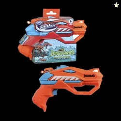 Nerf SuperSoaker Dinosquad Raptor-Surge Water Blaster, Branded Holi Pichkari Water Gun (Multicolor)