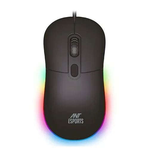 Ant Esports GM40 Wired Optical Gaming Mouse with RGB LED, Lightweight and Ergonomic Design, DPI Upto 2400, Compatible with Windows and Mac