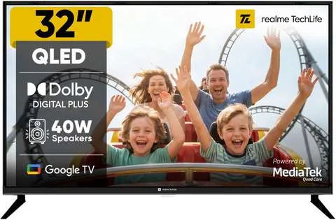 realme TechLife 80 cm (32 inch) QLED HD Ready Smart Google TV (32...more