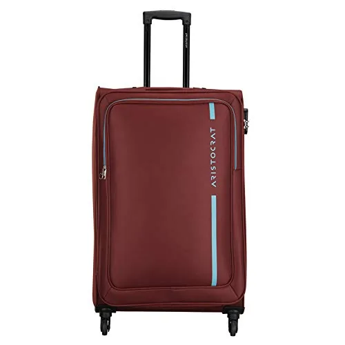 Aristocrat Large Polyester Hybrid Spinner Suitcase Dasher 4W STROLLY 78 RED, 43 Cm